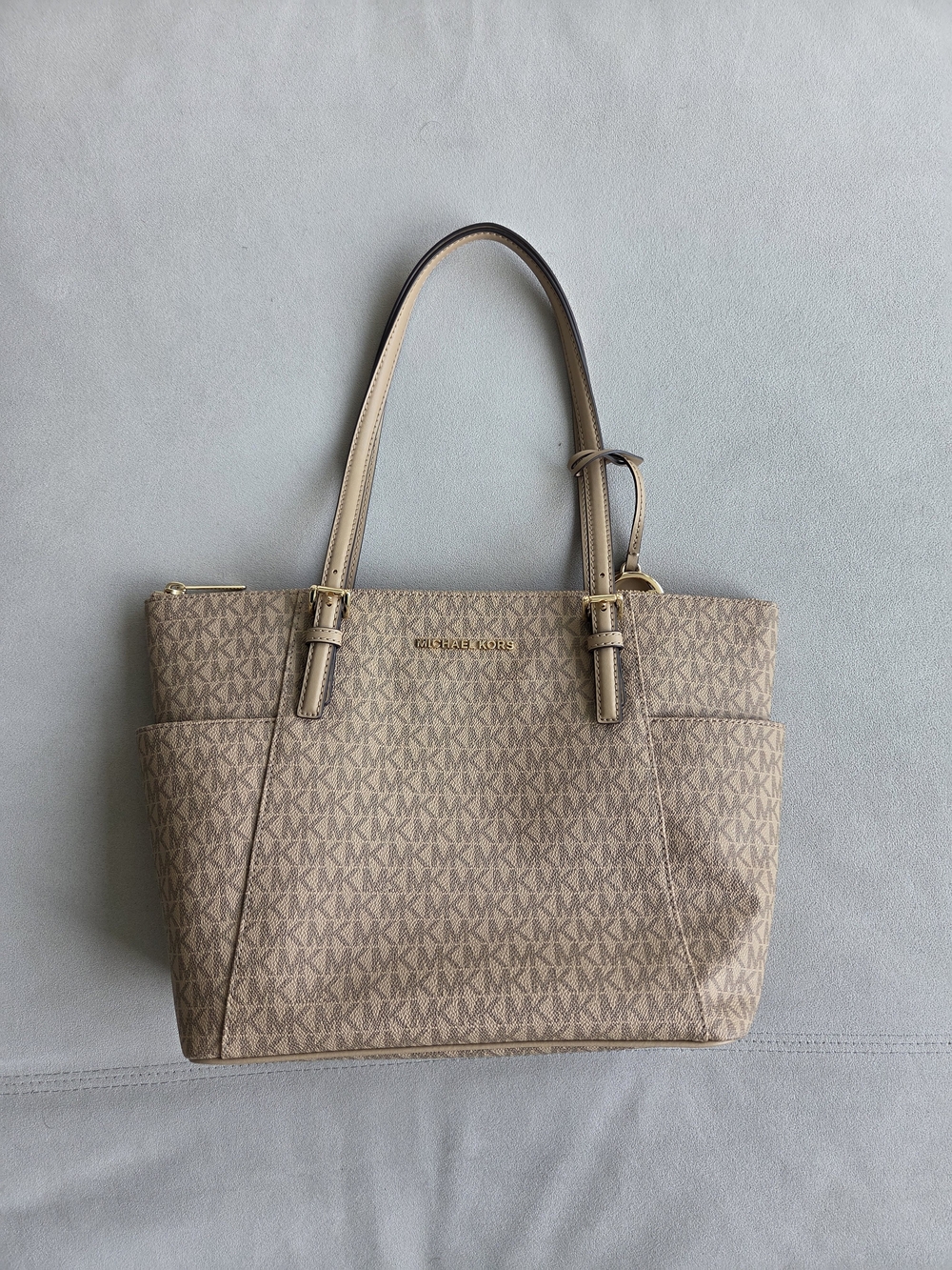 Michael Kors Beige Signature Tote Bag